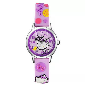 Hello Kitty 玩樂星球造型腕錶-紫