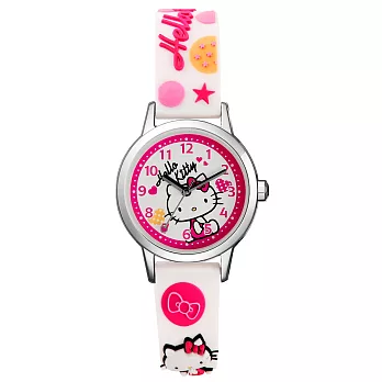 Hello Kitty 玩樂星球造型腕錶-白