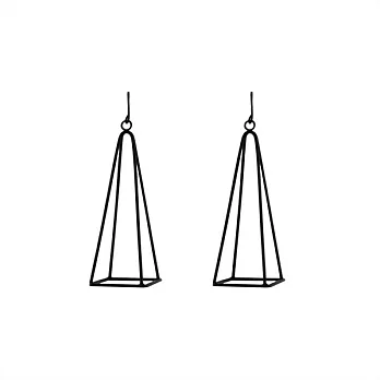 Snatch 霧黑三角錐紀念碑谷耳環 / Monument Valley Earrings - Black