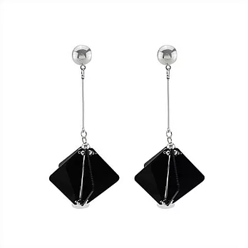 Snatch 北歐吊燈壓克力耳環-黑 / Ceiling Lamp Earrings - Black