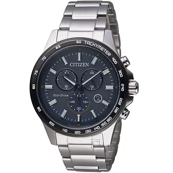 星辰 CITIZEN Eco-Drive 時尚城市三眼計時男錶 AT2424-82H