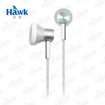 Hawk K211 金屬髮絲紋平耳式耳機麥克風(03-HEK211)銀色