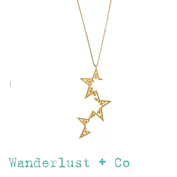 Wanderlust+Co 澳洲品牌 金色星星項鍊 垂墜式繁星項鍊 SUPERNOVA