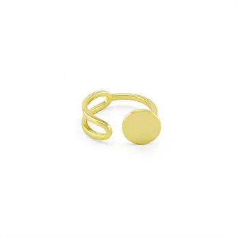Snatch 環繞小圓平台戒指 - 金 / Little Round table Ring - Gold
