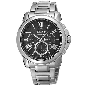 SEIKO 別緻經典時尚太陽能腕錶-SSC597P1