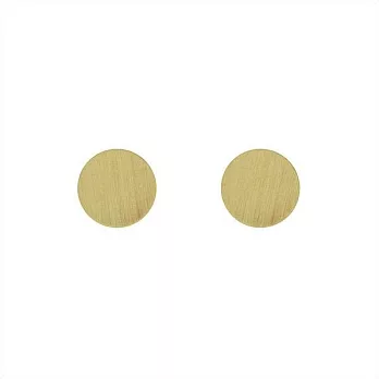 Snatch 刷絲小圓片耳環-金 / Matte Circle Earrings - Gold