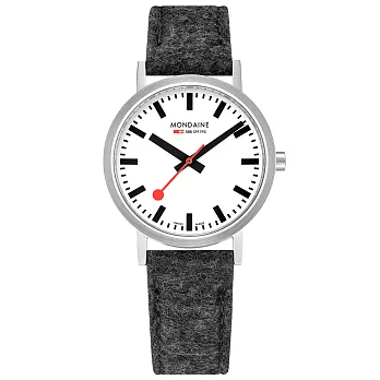 MONDAINE 瑞士國鐵Classic限量腕錶-36mm/銀灰