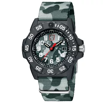 LUMINOX 雷明時NAVY SEAL 3500全新海豹2代系列腕錶-迷彩灰/45mm