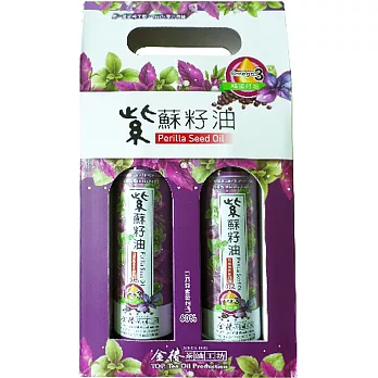 金椿紫蘇籽油禮盒1入組(250ml*2瓶/入)