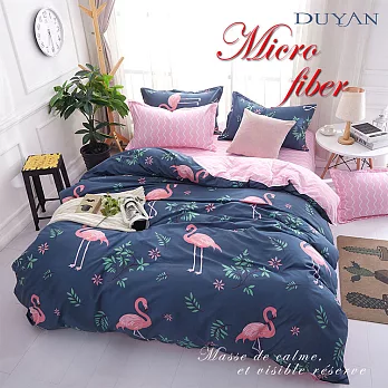 《DUYAN 竹漾》台灣製天絲絨單人床包二件組-紅鶴樂園