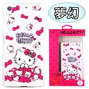 【Hello Kitty】SONY Xperia Z5 (5.2吋) 彩鑽透明保護軟套(夢幻)