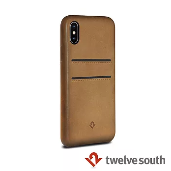 Twelve South Relaxed Leather iPhone X 卡夾皮革保護背蓋 (邑棕棕)