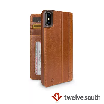 Twelve South Journal iPhone X 皮革卡夾保護套 (棕色)