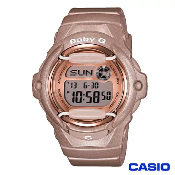 CASIO卡西歐 Baby-G 輕漾時尚玫瑰金腕錶 BG-169G-4