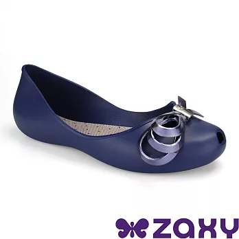 Zaxy 巴西 女 LUXURY 華麗閃耀魚口鞋-US5藍