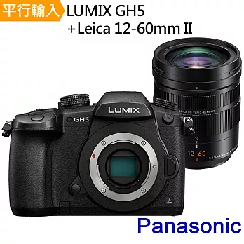 Panasonic LUMIX GH5+12-60mm II*(平行輸入)-送64G記憶卡+鋰電池+單眼包+外出型腳架+拭鏡筆+減壓背帶+強力大清潔組+保護貼