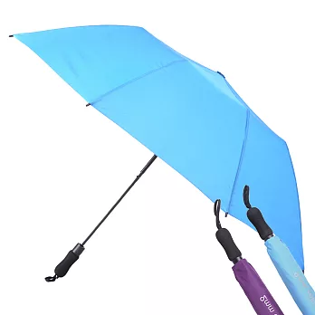 【2mm】貝斯運動風 大傘面兩折自動傘(天藍)
