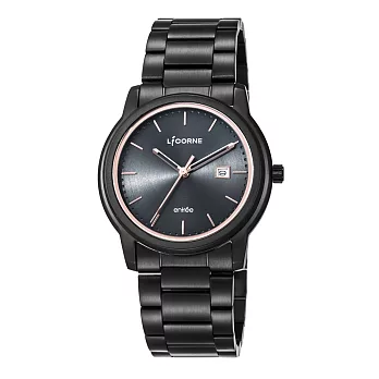 【LICORNE力抗錶】品味時光都會手錶 (黑紅/黑 LT120MBBI-R)