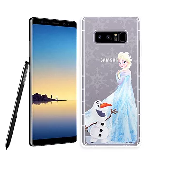 冰雪奇緣展場限定版 Samsung Galaxy Note8 透明軟式空壓殼(艾莎雪寶)