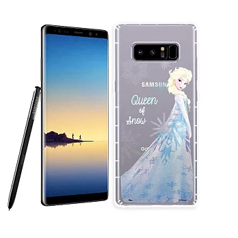 冰雪奇緣展場限定版 三星Samsung Galaxy Note8 透明軟式空壓殼 手機殼(艾莎)