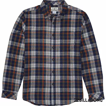 【BILLABONG】 COASTLINE FLANNEL長襯衫S藍