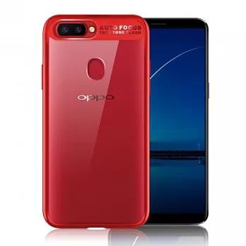 Xmart OPPO R11s PLUS 6吋 原始透明背蓋手機殼紅色