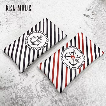 【KEL MODE】海軍風條紋太陽眼鏡袋/哈哈袋/軟式眼鏡袋/手機袋(紅藍/藍白)紅藍