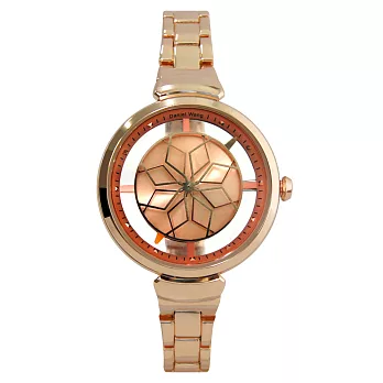 Daniel Wang DW-3194 萬花筒造型時來運轉手鍊錶- 咖圈