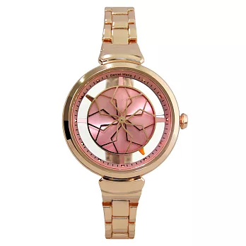 Daniel Wang DW-3194 萬花筒造型時來運轉手鍊錶- 粉圈