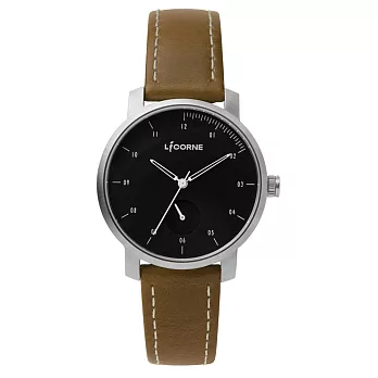 【LICORNE】MYO系列 精工品味經典簡約手錶 (黑白/咖 LT124LWBW-LDCL)