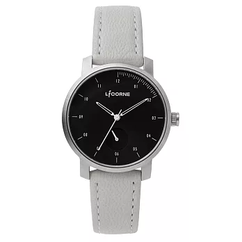 【LICORNE】MYO系列 精工品味經典簡約手錶 (黑白/淺灰 LT124LWBW-LNCL)