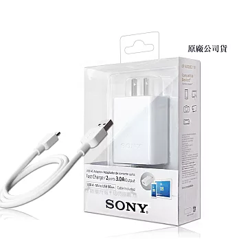 SONY原廠盒裝 雙USB專用輕巧型 3A旅充頭+Micro USB傳輸線 極速旅充組(CP-AD2M2)