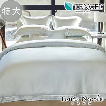 【Tonia Nicole東妮寢飾】智慧女神環保印染100%萊賽爾天絲刺繡被套床包組(特大)
