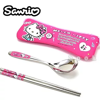 SANRIO【草莓Kitty】不鏽鋼環保餐具組