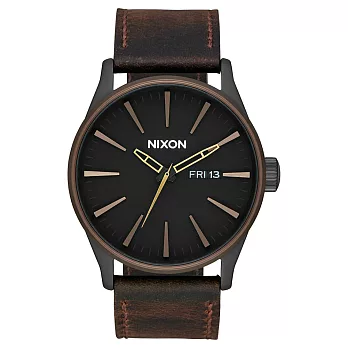 NIXON SENTRY LEATHER 冷冽爵士時尚腕錶-A105-2786