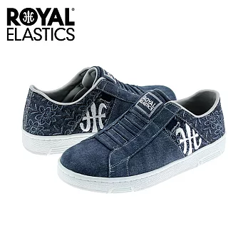 【Royal Elastics】女-Icon Washed 休閒鞋-小花深藍(92374-550)US6小花深藍