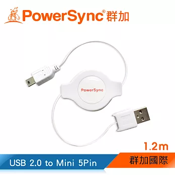 群加 Powersync Mini 5Pin To USB 2.0 AM 480Mbps 行車記錄器/相機傳輸充電線(USB2-GFMI5RC129)