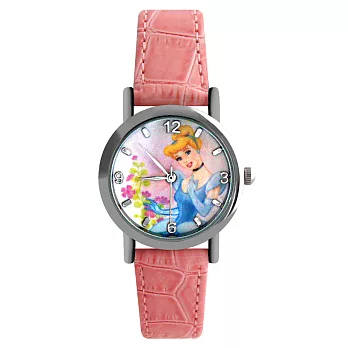 Disney 迪士尼 公主系列與可愛小熊維尼亮彩壓紋皮帶錶 - 仙杜瑞拉