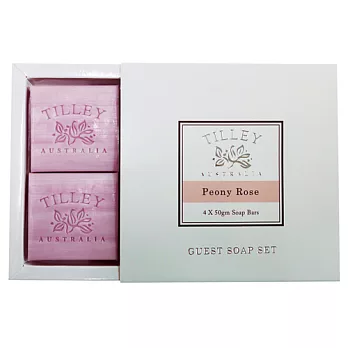 Tilley百年特莉 牡丹玫瑰 香氛植物皂50g 4入禮盒