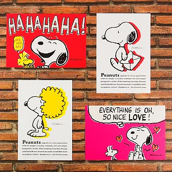 Snoopy 隨心所欲 經典明信片限量收藏套組4入【Hallmark-明信片】