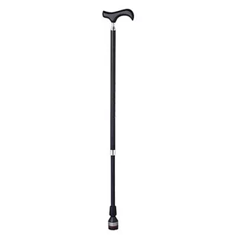 【樂齡網】Mawling鋁製兩節式伸縮套筒手杖-黑黑