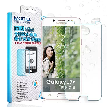 MONIA Samsung Galaxy J7+ C710 日本頂級疏水疏油9H鋼化玻璃膜(非滿版)