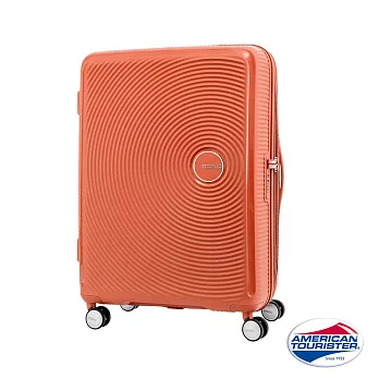 AT美國旅行者 25吋Curio硬殼可擴充TSA行李箱25吋蜜桃橘