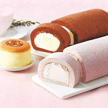 【諾貝爾】人氣熱賣組(巧克力奶凍捲+芋頭奶凍捲+燒起士)(6組)(贈購物袋)