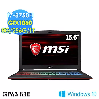 msi微星 GP63 8RE-024TW 15.6吋 i7-87500H GTX1060 WIN10 電競筆電