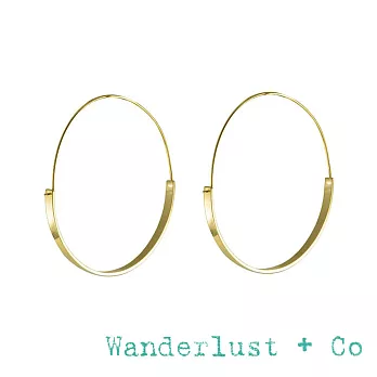 Wanderlust+Co 澳洲品牌 經典圓形耳環 金色大圈圈耳環 FULL CIRCLE