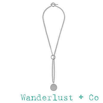 Wanderlust+Co 幾何圈圈銀色長項鍊 CONNECT CIRCLE TOGGLE