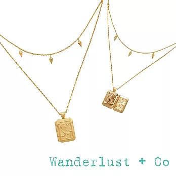 Wanderlust+Co 澳洲品牌 古典銀河星系藏寶盒項鍊 金色雙層項鍊 ZALEA