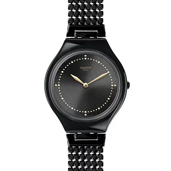 Swatch獨特夜黑魅力石英腕錶 SVOB103G
