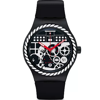 Swatch製錶工藝經典透視雙面腕表 SUTB404